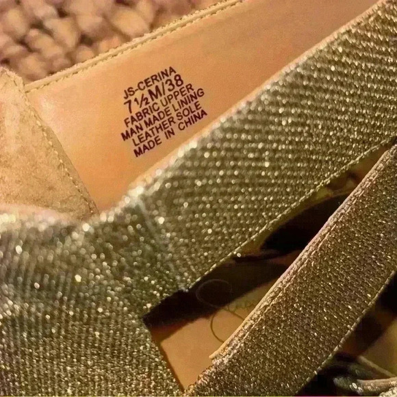 Jessica Simpson women’s gold sparkly heels‎ size 7.5 - Picture 5 of 5